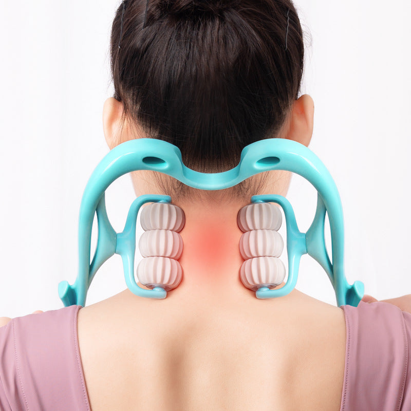 🌿 6-Roller Cervical Neck Massager – Therapist-Like Relief, Anytime, Anywhere